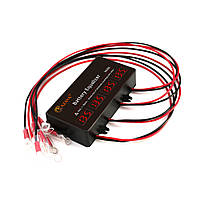 Балансир HC02 для акумуляторних батарей AGM, GEL, Li-ion, LiFePo4, 48V, 10A, 4S, LED індикація, 62x124x27mm