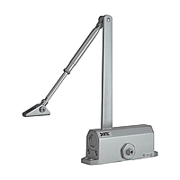 Доводчик DT-63H з фіксацією у відкритому положенні, зусилля 45-65 кг розмір 186x45x67, срібло