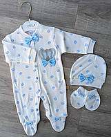 Комплект для немовлят на виписку/Хрестини 56см, 62см, 68см