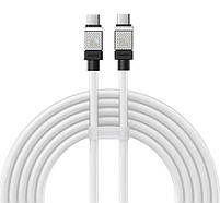 Кабель Baseus CoolPlay Series Fast Charging Cable Type-C to Type-C 100W (CAKW000202) 1m White, фото 6