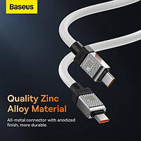 Кабель Baseus CoolPlay Series Fast Charging Cable Type-C to Type-C 100W (CAKW000202) 1m White, фото 2