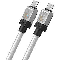 Кабель Baseus CoolPlay Series Fast Charging Cable Type-C to Type-C 100W (CAKW000202) 1m White, фото 5