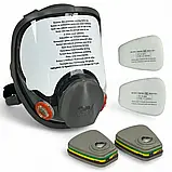 Захисна повнолицева маска з респіратором ЗМ 6800 (М) Оригінал, фото 3