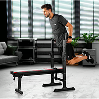 Лава та стійки для штанги Hop-Sport комплект тренувальна спортивна силова багатофункціональна лавка