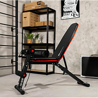 Лава спортивна з еспандерами багатофункціональна лава тренувальна складна для жиму силова для спорту