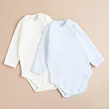 Білий боді для новонародженого з довгим рукавом інтерлок бавовна 100% від українського виробника, фото 3