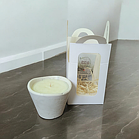 "Сяйво шкіри" - масажна свічка в гіпсовій чаші