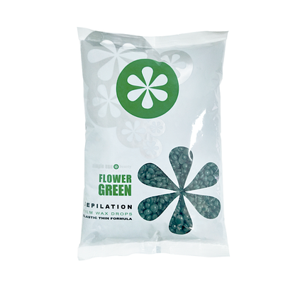 Полімерний плівковий віск Simple Use Beauty «Drops Flower Green» 800 г, фото 1