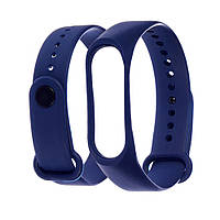 Ремінець силіконовий для Xiaomi Mi Band 3/ 4 05 темно-синій