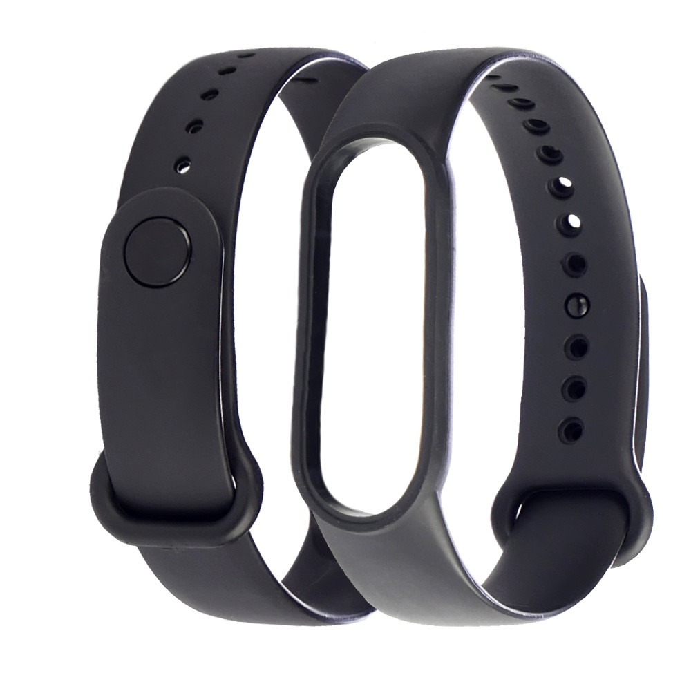 Ремінець силіконовий для Xiaomi Mi Band 5/6 колір 01 чорний