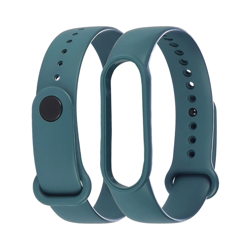 Ремінець силіконовий для Xiaomi Mi Band 5/6 кольорів 15 темно-бірюзовий