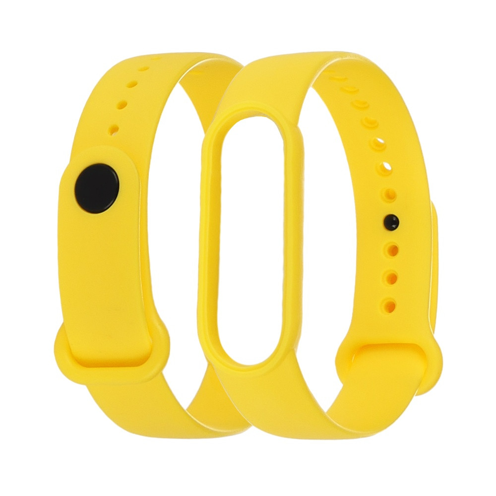 Ремінець силіконовий для Xiaomi Mi Band 5/6 кольорів 21 жовтий