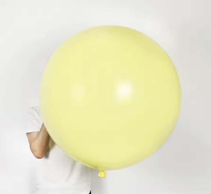 Велика Повітряна Куля Latex Balloon 36 дюймів 90 см Жовтий Пастельний (00431)