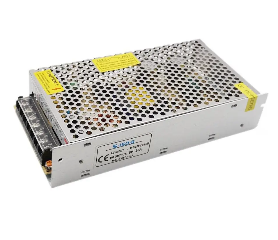 Блок живлення LEDTech 5V 30A 150W у перфорованому корпусі 200х40х100мм, фото 1