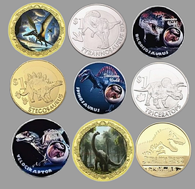 Монети з динозаврами