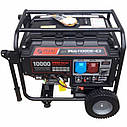 Бензиновий генератор PEZAL PGG11000E-E3 + олива (8.5 кВт, ~3ф, 400 В), фото 2