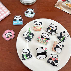 Значки Панда і квіти