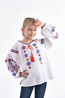 Вишиванка для дівчинки "Ромби Косач" біла