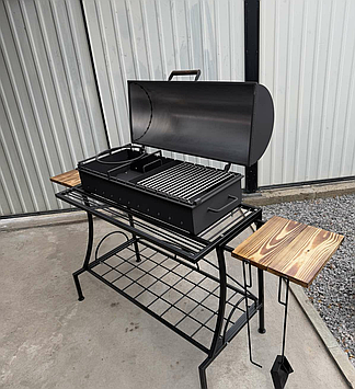Стаціонарний Мангал-Барбекю New Loft з Кришкою 4 мм. В комплекті  повний набор аксесуарів