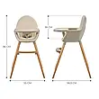 Стільчик для годування 2 в 1 Kinderkraft Fini 2 Beige (KHFINI02GRY0000), фото 6