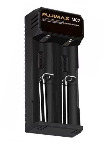 Зарядний пристрій із виходом USB для Li-ion акумуляторних батарей 2 слоти Pujimax, фото 1