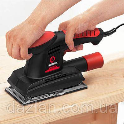 Шліфмашина вібраційна 200 Вт, 11000 кол./хв., платформа 187*90 мм INTERTOOL WT-0521 Шліфмашина вібраційна 200 Вт, 11000 кол./хв., платформа 187*90 мм INTERTOOL WT-0521