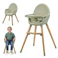 Стільчик для годування 2 в 1 Kinderkraft Fini 2 Green (KHFINI02GRY0000), фото 4