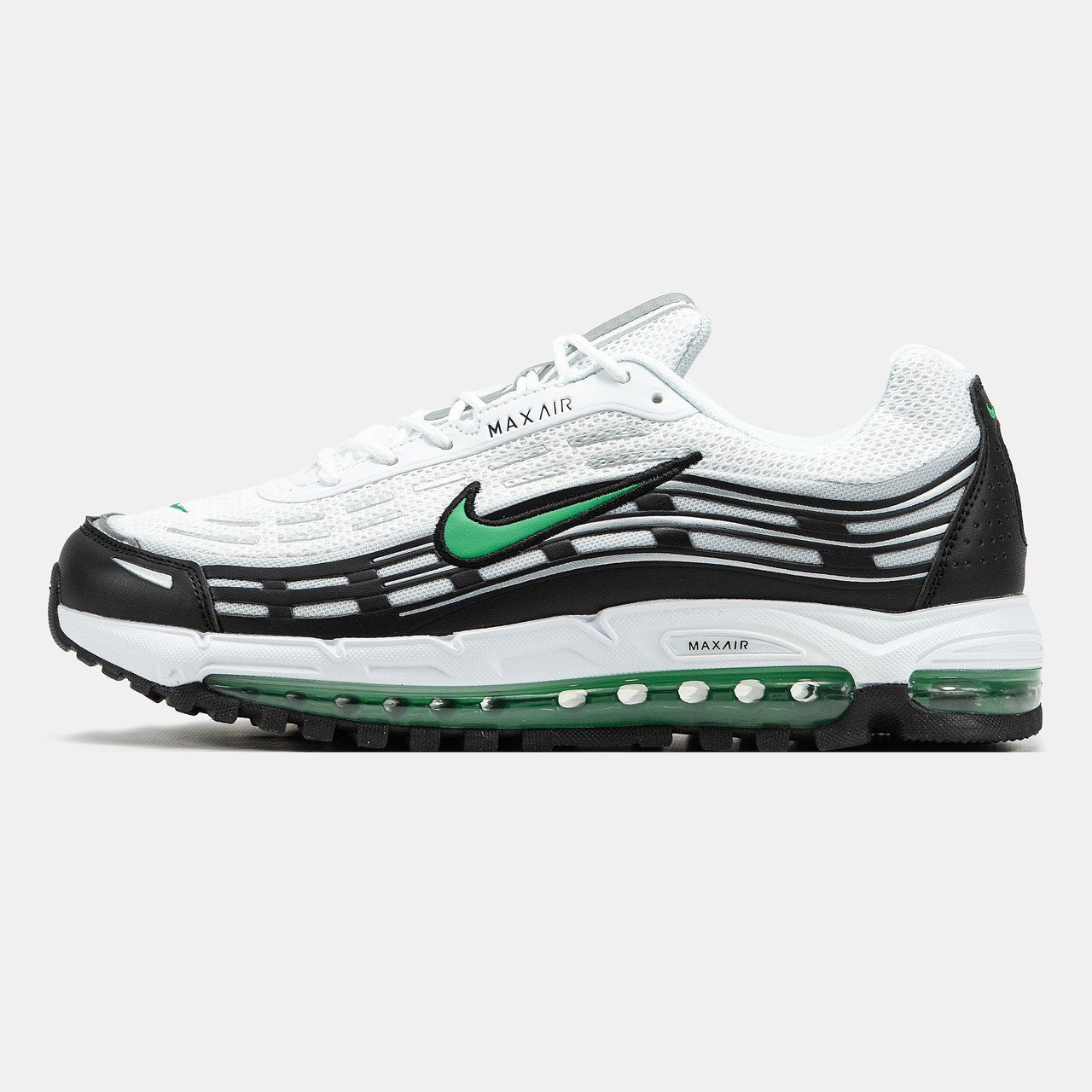 Чоловічі Кросівки Nike Air Max TL 2.5 White Black Green / Найк П-6000 Аїр Макс ТЛ 2.5 Білі з Чорним та Зеленим