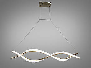 Підвісна лінійна світлодіодна люстра для кабінету, 55W, золотиста