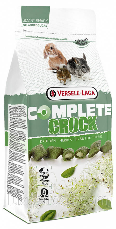 Ласощі для кроликів і гризунів Versele-Laga Crock Complete Herbs з травами 50г ласощі для гризунів ВЕРСЕЛЕ-ЛАГА КРОК КОМПЛІТ ТРАВИ