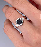 Срібне жіноче кільце Bvlgari, РОДІЙ, фото 2