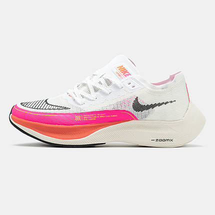 Жіночі Кросівки Nike Air ZoomX Vaporfly Next 2 White Pink / Найк Аїр Зум Вапорфлай Некст 2 Білі з Рожевим, фото 1