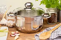 Кастрюля из нержавеющей стали Edenberg 1.9л с крышкой  (EB-3003)