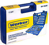 Інструментальний набір Werker 82 предмета 1/2", 1/4" у кейсі універсальний, фото 4
