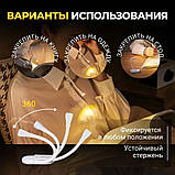Міні-лампа на прищіпці для читання книг акумуляторна HA-71, фото 7