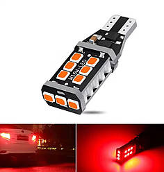 Світлодіодна лампа LED T15 / W16W 2835 15 SMD CANBUS червоний