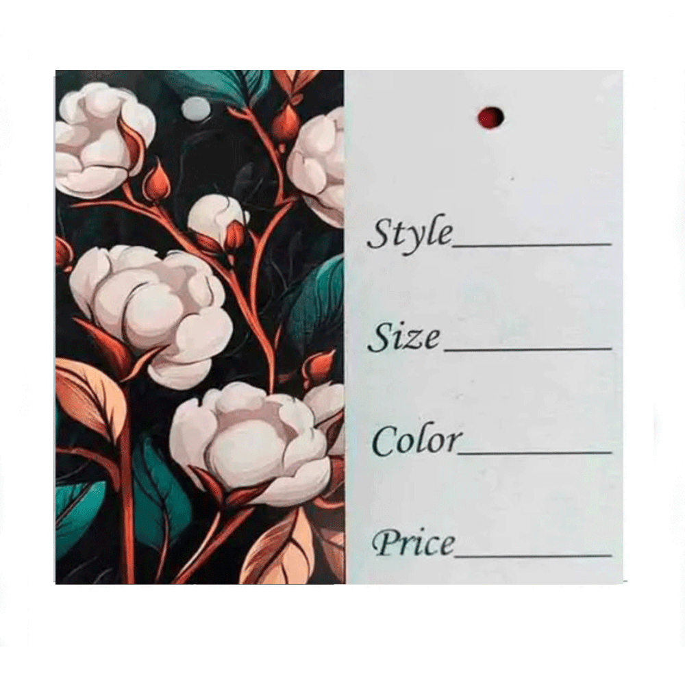 Бірки картонні для одігу  Етікетки бумажні  навісні картонний ярлик  1000 шт, фото 1