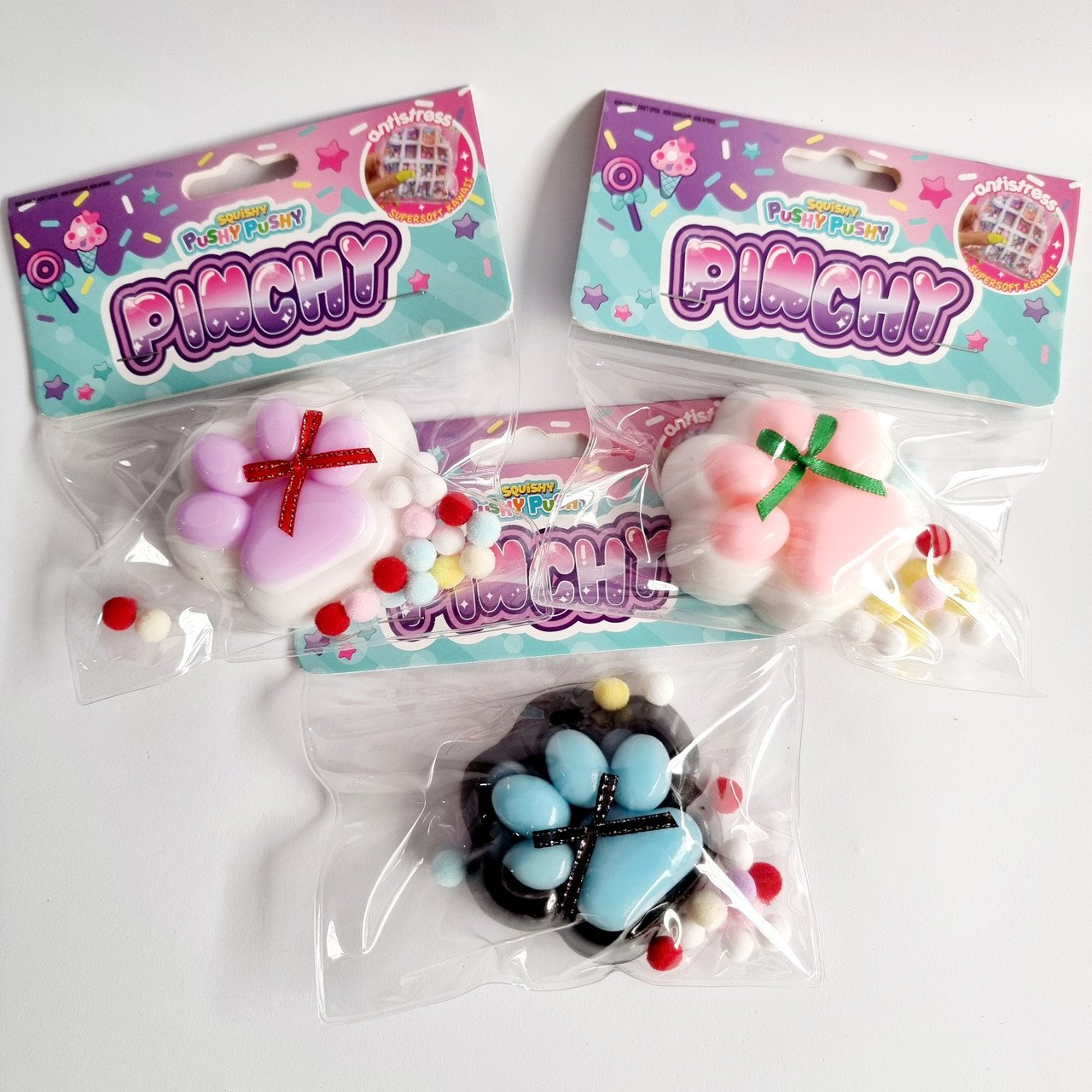 Іграшка антистрес Лапки липучки, 6 см 15 шт упаковка