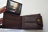 Чоловічий гаманець портмоне-шум коричневий горизонтальний, Piroyce, фото 2