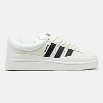Жіночі Кросівки Adidas Campus x Bad Bunny White Black / Адідас Кампус Бед Банні Білі з Чорні, фото 3
