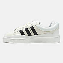 Жіночі Кросівки Adidas Campus x Bad Bunny White Black / Адідас Кампус Бед Банні Білі з Чорні, фото 4