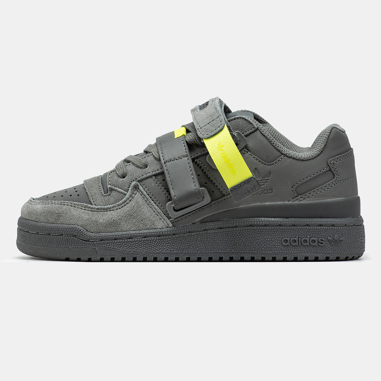 Жіночі Кросівки Adidas Forum Strap Cinder Low Grey / Адідас Форум Страп Кіндер Низькі Сірі
