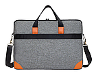 Сумка для ноутбука 13.3" сіра портфель під ноутбук макбук 13 дюймів з плечевим ремінем сірий, фото 2