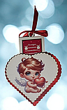 Оригінальна подарункова валентинка-магніт з шоколадним сюрпризом в середині до Дня Закоханих, фото 2