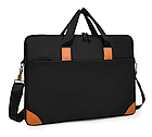 Сумка для ноутбука до 17,3" сумка під ноутбук 17 дюймів на ремені м'яка поверхня Чорна, фото 2