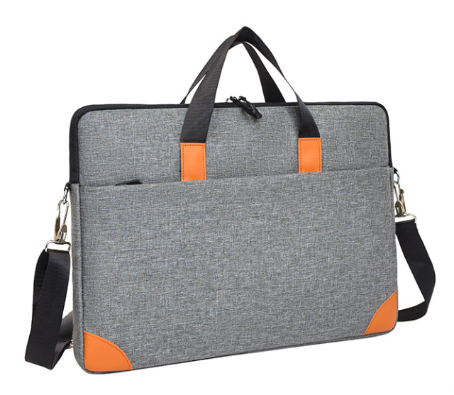 Сумка для ноутбука 13.3" сіра портфель під ноутбук макбук 13 дюймів з плечевим ремінем сірий, фото 1