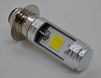 Лампа фари LED 1 вус P15D COB для фар мотоцикла 6000K дальнє/близьке світло 12В