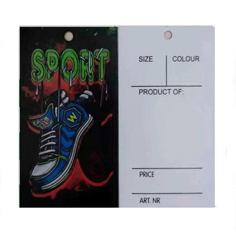 Картонна бірка (паперова) 5 х 9 см  ярлик для одягу 1000 шт, фото 1