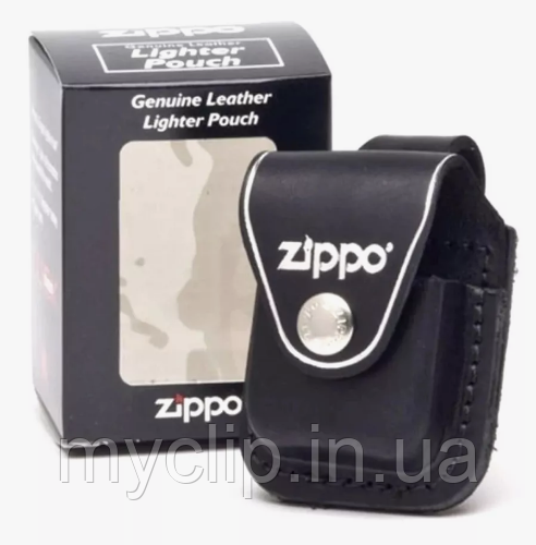 Оригінальний чохол Zippo LPLBK. Made in USA. Натуральна шкіра, з кріпленням на ремінь. Чорного кольору, фото 1