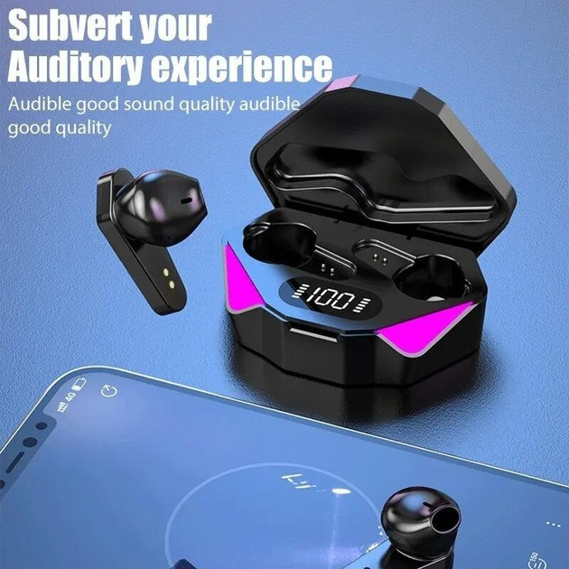 Bluetooth бездротові навушники TWS X15 із зарядним кейсом та вакуумні ігрові, фото 1